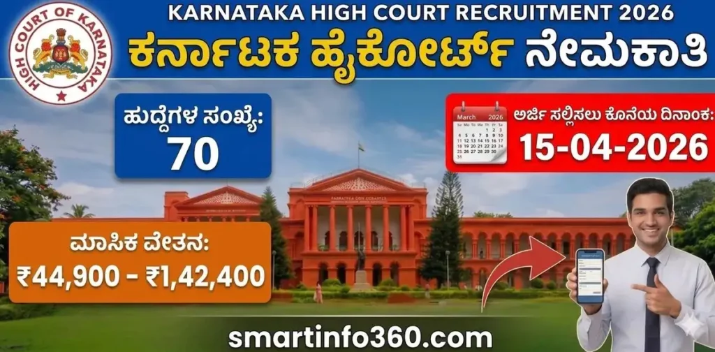 Karnataka High Court Assistant Court Secretary recruitment 2026 apply online Kannada