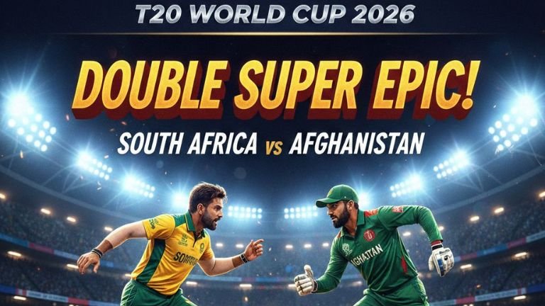 T20 World Cup 2026 : South Africa vs Afghanistan Double Super Over Highlights